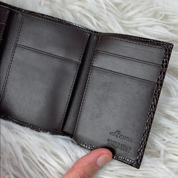 NWT - Brown Genuine Java Lizard Skin Wallet - Picture 4 of 6